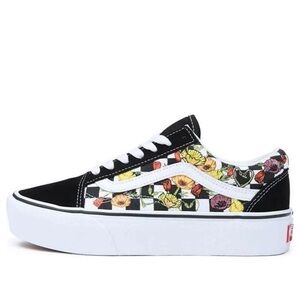 Vans Old Skool platform Poppy checkerboard, women’s size 8.5